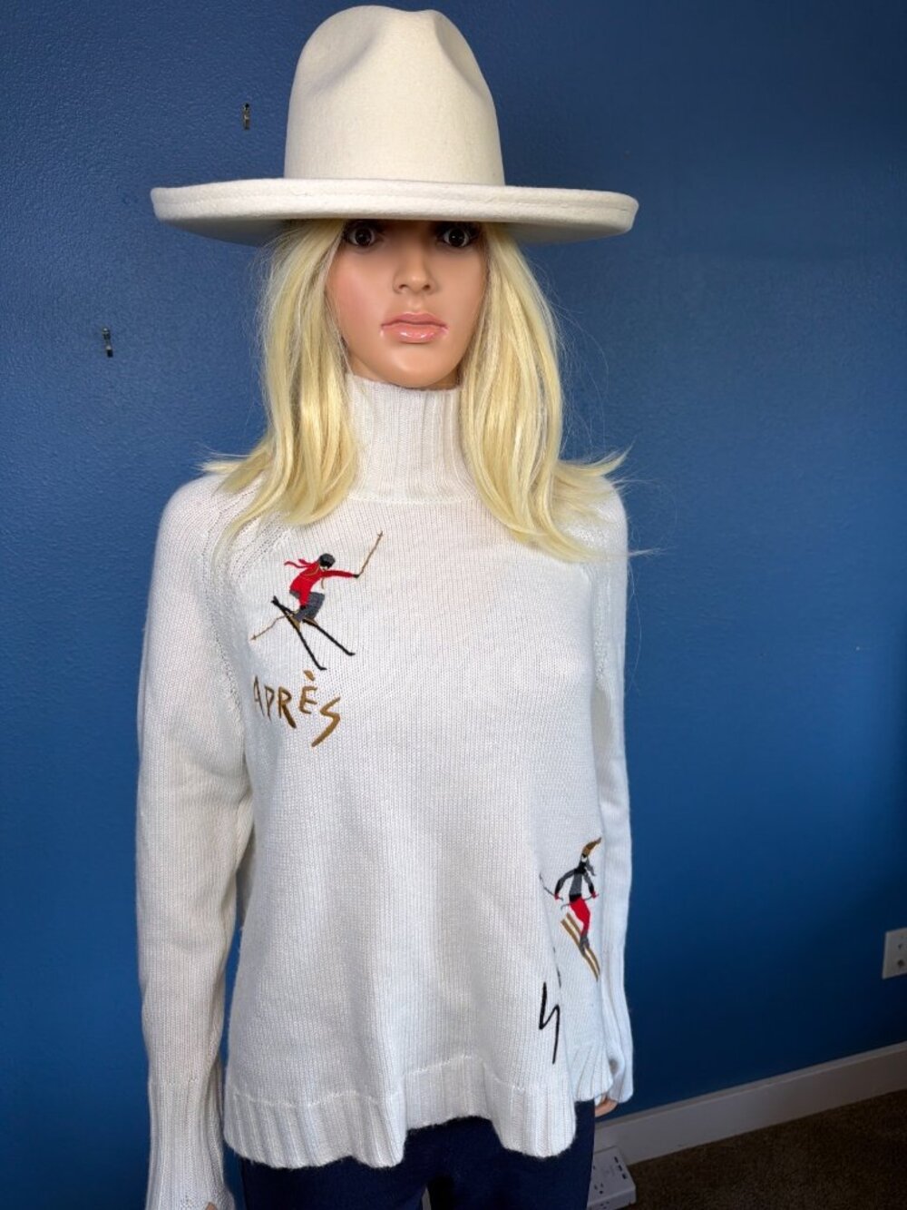 Gigi Pip Jillian Pencil Brim Western Hat 57cm S/M Off White MSRP$154 Worn once - Picture 11 of 17